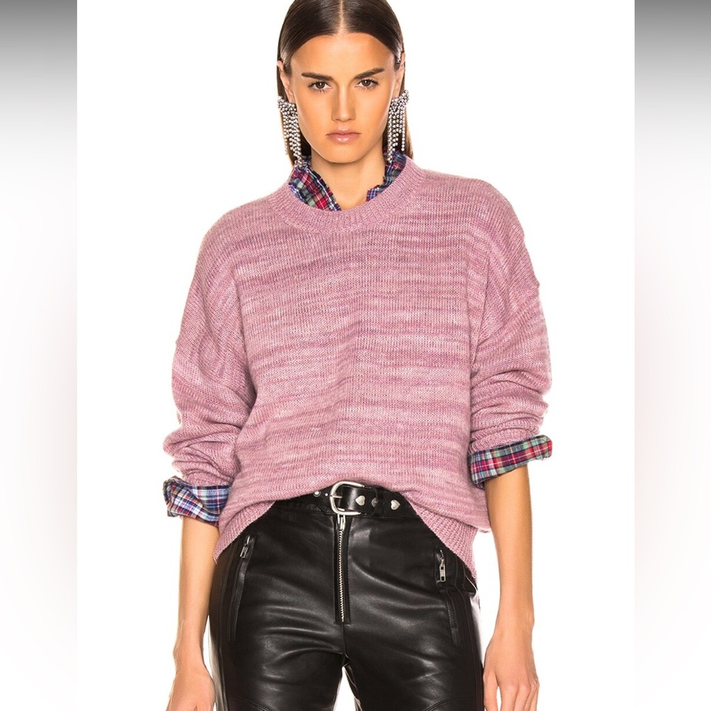 Isabel Marant Étoile Lilac Heather Wool Linen Knit Sweater